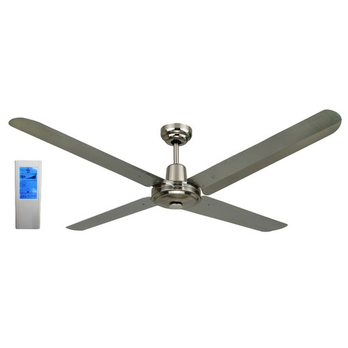 Blizzard 56" 316 Marine Grade Stainless Steel Ceiling Fan + White Touch Remote - Picture 3 of 3