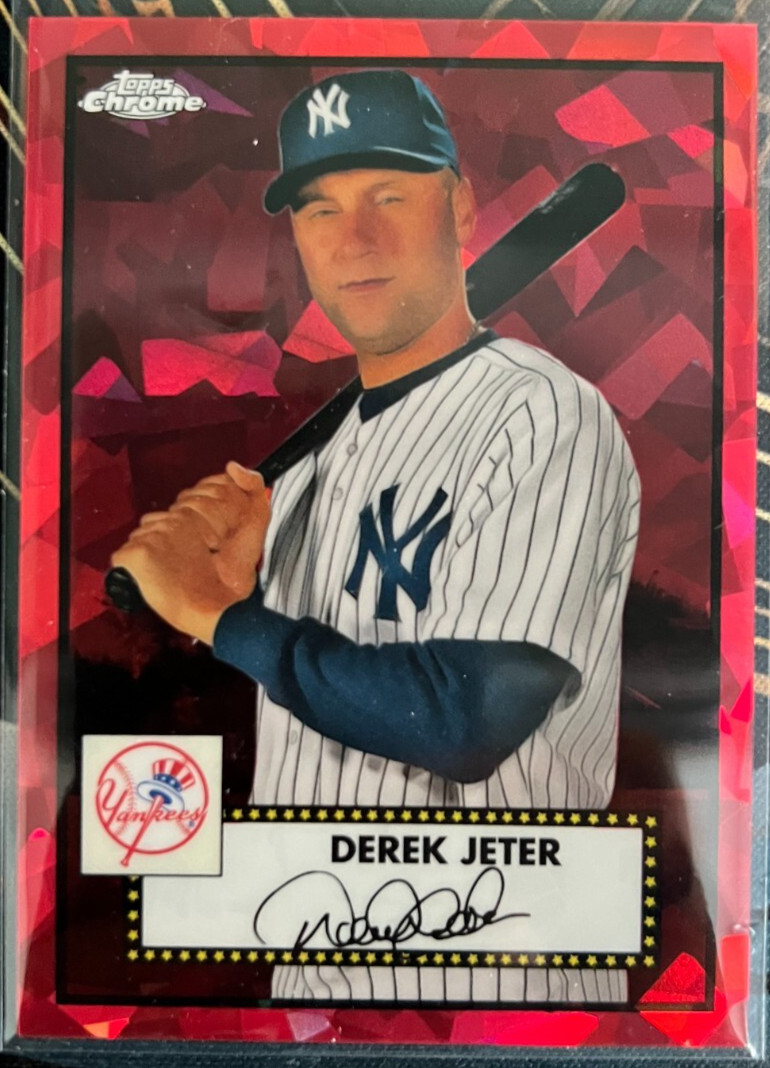 2021 Topps Chrome Platinum Anniversary Derek Jeter Red Atomic Refractor /100