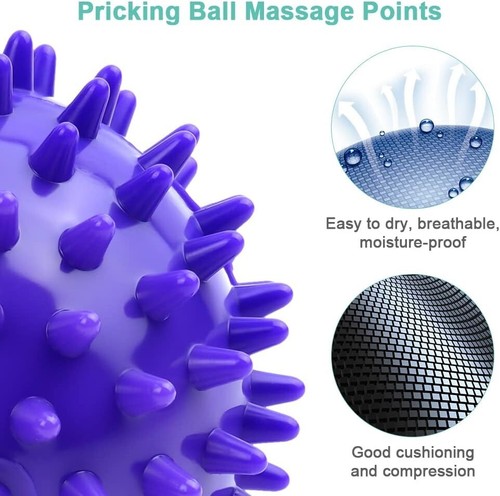 Spiky Massage Ball, 3 Pack Hard Spiky Massage Ball Roller Set, Professional P... - Picture 2 of 9