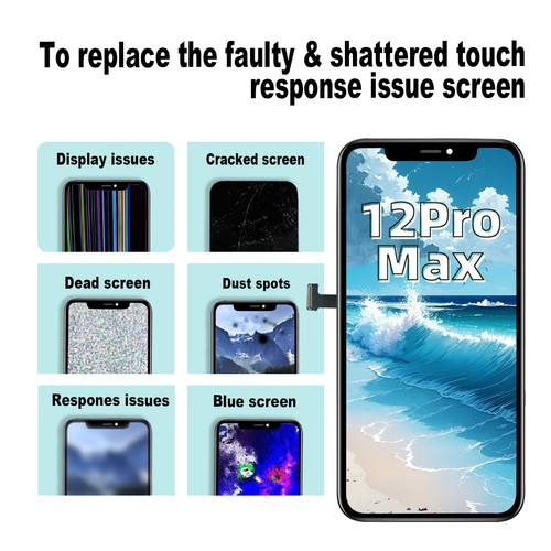 For iPhone 12 Pro Max Incell LCD Display Touch Screen Assembly Replacement Kit - Photo 2 sur 8
