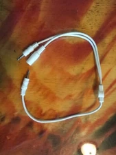 RCA 3.5mm TRS Male Splitter to Audio TRS Male and Female Cable White wire. 