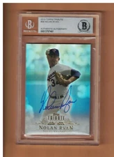 Nolan Ryan AUTOGRAPHED 2013 TOPPS TRIBUTE BASEBALL CARD SIGNED TEXAS BECKETT AUT
