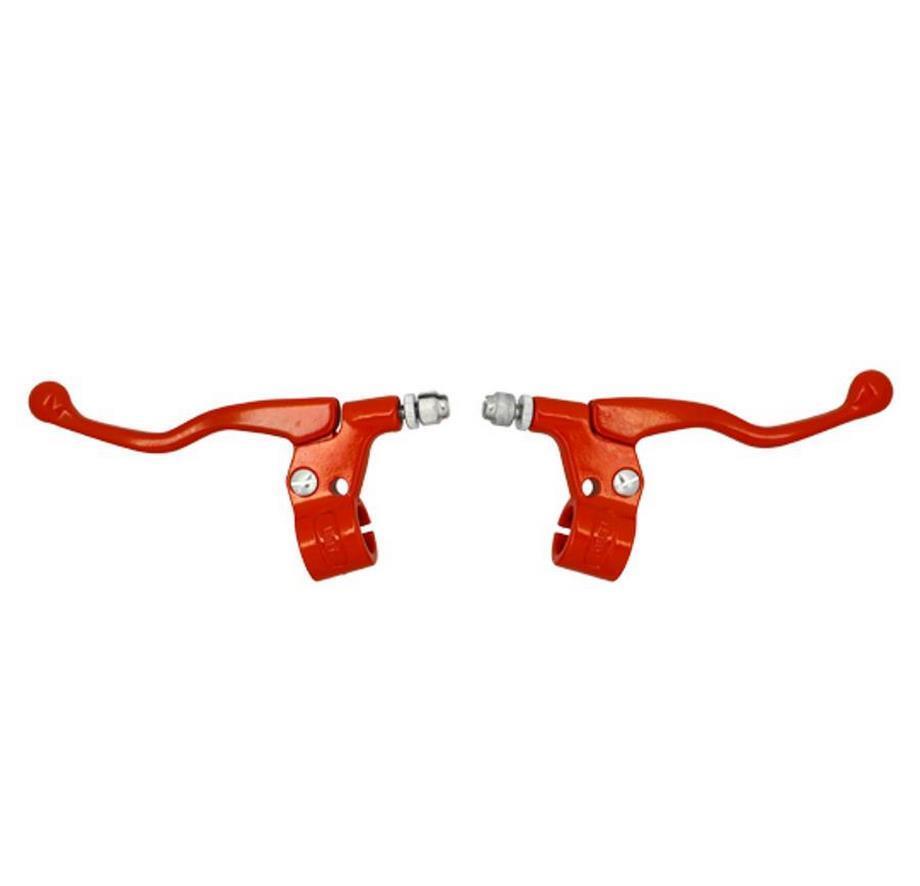 Levier frein cyclo alu rouge court Tun'r pour remplacer vos leviers d'origine tordus