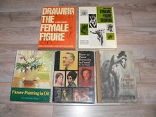 Lot of 5 Vintage Hardcover w/Dust Jacket Drawing  Painting Art Reference Books