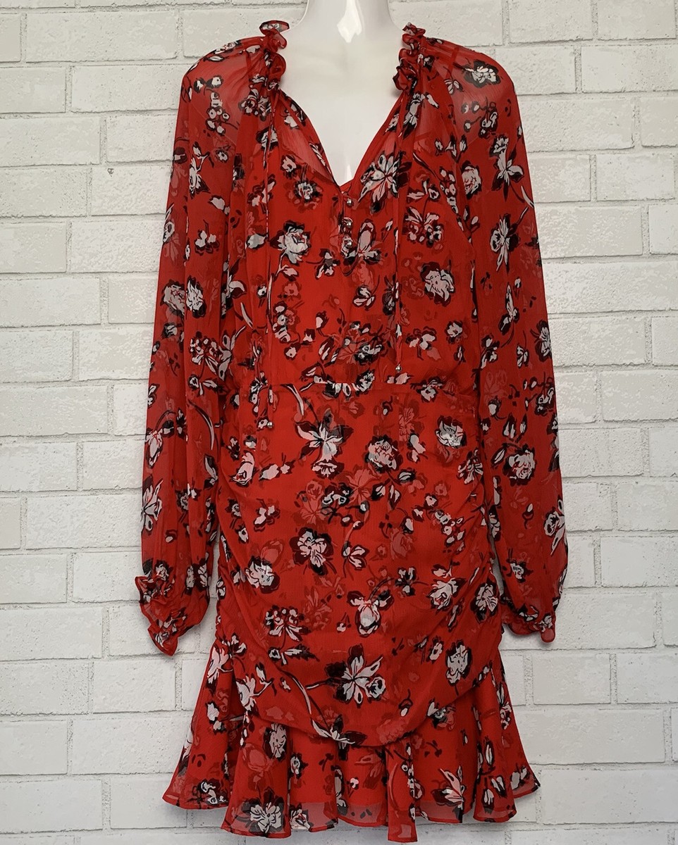 veronica beard red dress Veronica Beard, Nami ribbed-knit sweater dress, Women, Red, M, Dresses, Materialmix