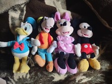 Walt Disney Collectible Plush Set Mickey Mouse Minnie Mouse Goofy Donald Duck