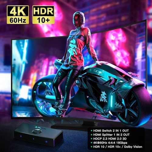 Ultra-Compact HDMI Splitter 1 in 2 Out - 4K Bi-Directional Compatibility - Picture 9 of 12