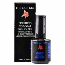 The Lion Gel - Finishing Top Coat for hard gels, acrylics, and wraps 0.5 oz