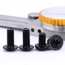 M1.4 To M6 Black Carbon Steel Flanged Phillips Cross Button Head Machine Screws