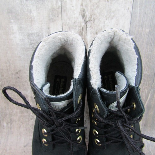 Timberland X Champion Boys Ankle Boots Black Leather Waterproof Boys 6 - Picture 9 of 12