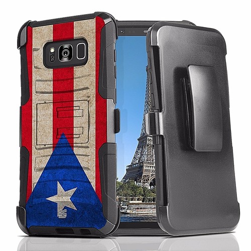 PUERTO RICO Bandera Híbrida Armadura Clip Cinturón Funda Teléfono para SAMSUNG Series - Imagen 2 de 4