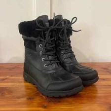 UGG Butte II CWR Black Waterproof Boots Girls Size 3