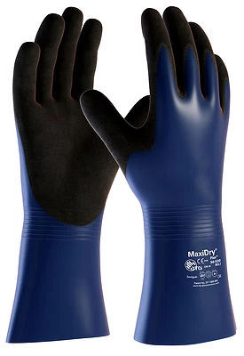 ATG MaxiDry Waterproof Gauntlets Chemical Oil Wet Work Gloves Long Cuff Wrist