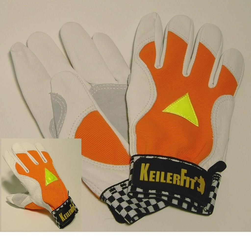 80 Kabelbinder schwarz plus 5x Keiler Fit Orange, Keiler Forsthandschuhe, Gr.10