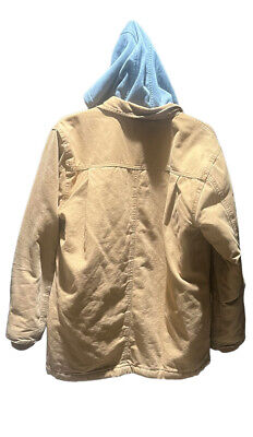 Dickies Brown Lined & Hooded Work Jacket Zip Up Button Up 6 Dickies Brown Lined & Hooded Work Jacket Zip Up Button Up 6