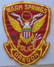 WARM SPRINGD OREGON  POLICE  FABRIC   PATCH