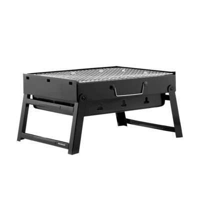 InnovaGoods Holzkohlegrill Klappgrill Camping BBQ Picknick Outdoor Eisen Tragbar