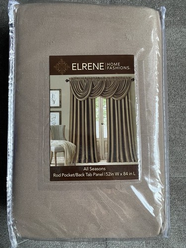 Elrene Home Fashion Curtain Panel all Seasons 52"x84" Taupe (E)