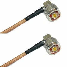 USA-CA RG142 N MALE ANGLE to N MALE ANGLE Coaxial RF Pigtail Cable
