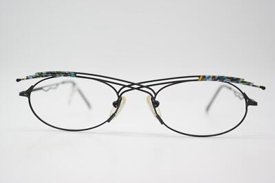Vintage Brille Casanova LC-33 Schwarz Mehrfarbig Oval Brillengestell eyeglasses