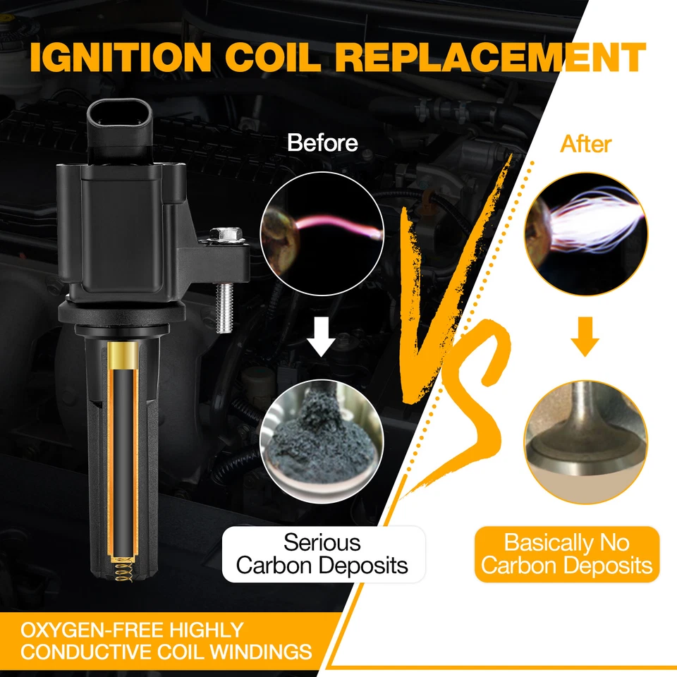 UF497 6X Ignition Coils for Buick Chevrolet Trailblazer GMC Envoy Colorado 4.2L Foto 4 de 4