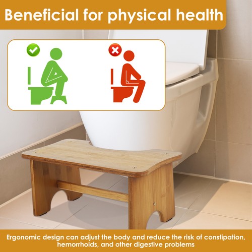 Toilet Squat Stool Bamboo Toilet Footstool Portable C Shaped Squat Poop MaMZo - Picture 3 of 11