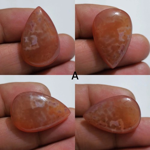 Unique Natural Onyx Agate Cabochon Pear Shape Loose Gemstone For Making Jewelry - Picture 2 of 13