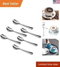 Dishwasher Safe Stainless Steel Mini Spoons - 6-Piece Set for Coffee & Desserts