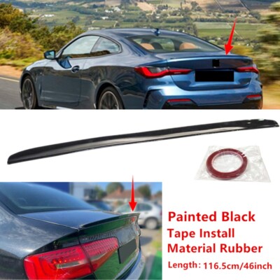 46in Universal Black Fit For BMW 4 Series G22 G26 21-23 Trunk Lip Spoiler Wing