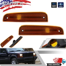 Front Side Corner Parking Marker Light Pair Set Kit for 97-01 Jeep Cherokee
