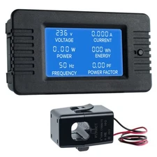 AC 80-260V 100A LCD Digital Display Multi-Function Power Monitor Voltage Curr...