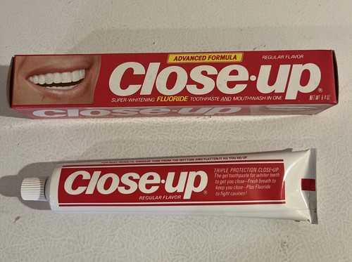 Vintage 1979 Close Up Toothpaste Tube w Box Full Unopened 6.4 oz Family ...