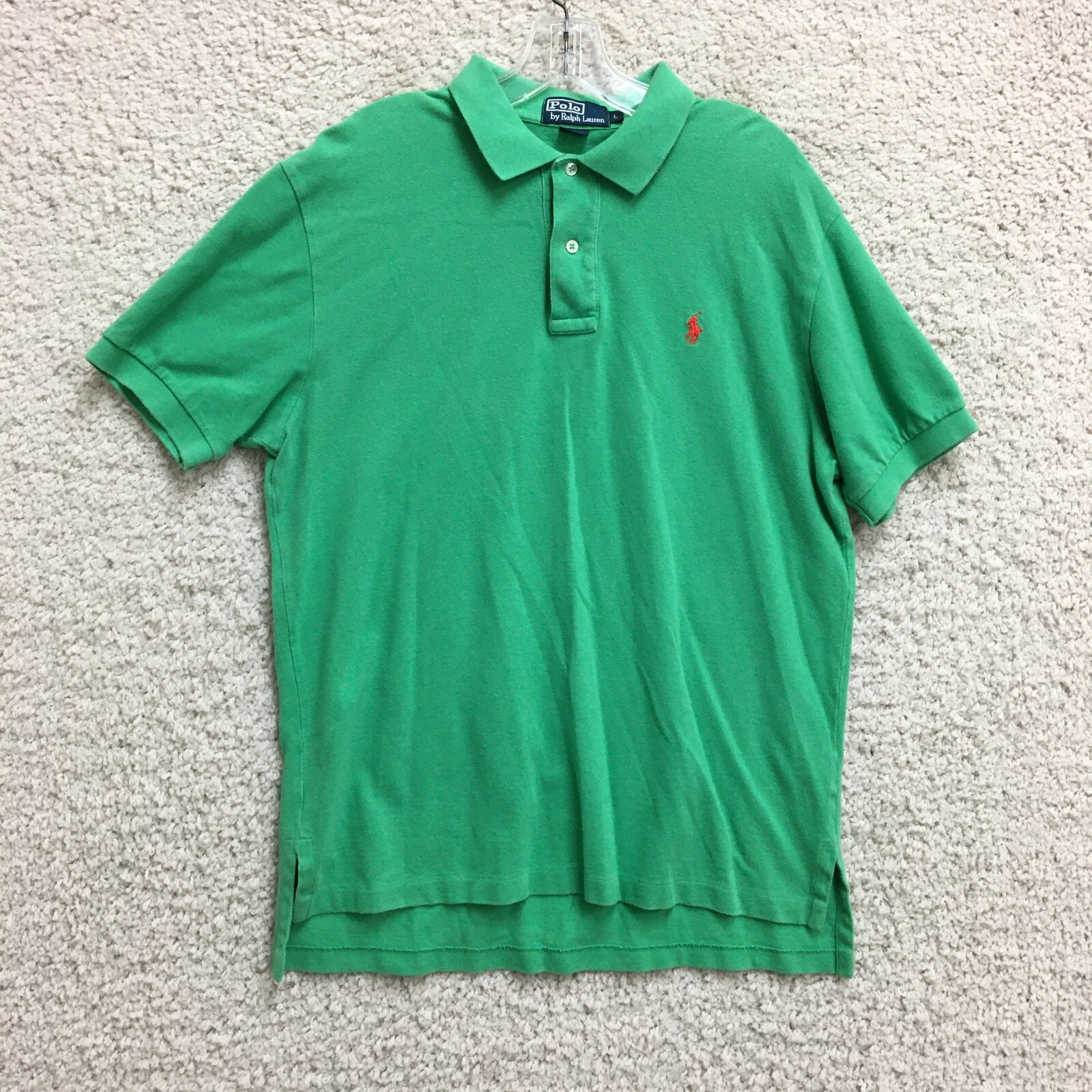 Polo Ralph Lauren Camicia Grande Adulto Verde Manica Corta Pony Golf Classica Uomo L