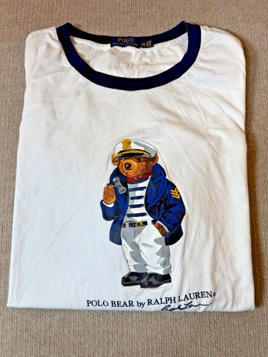 Selten: 5XB Polo Ralph Lauren Captain Bear Ringer Shirt Kurzarm Rundhals - Bild 2 von 7