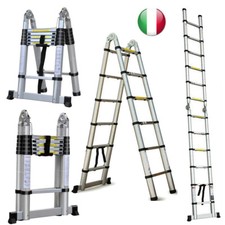 EN131 Scala telescopica pieghevole in alluminio da 3,8 M con estensibile loft 
