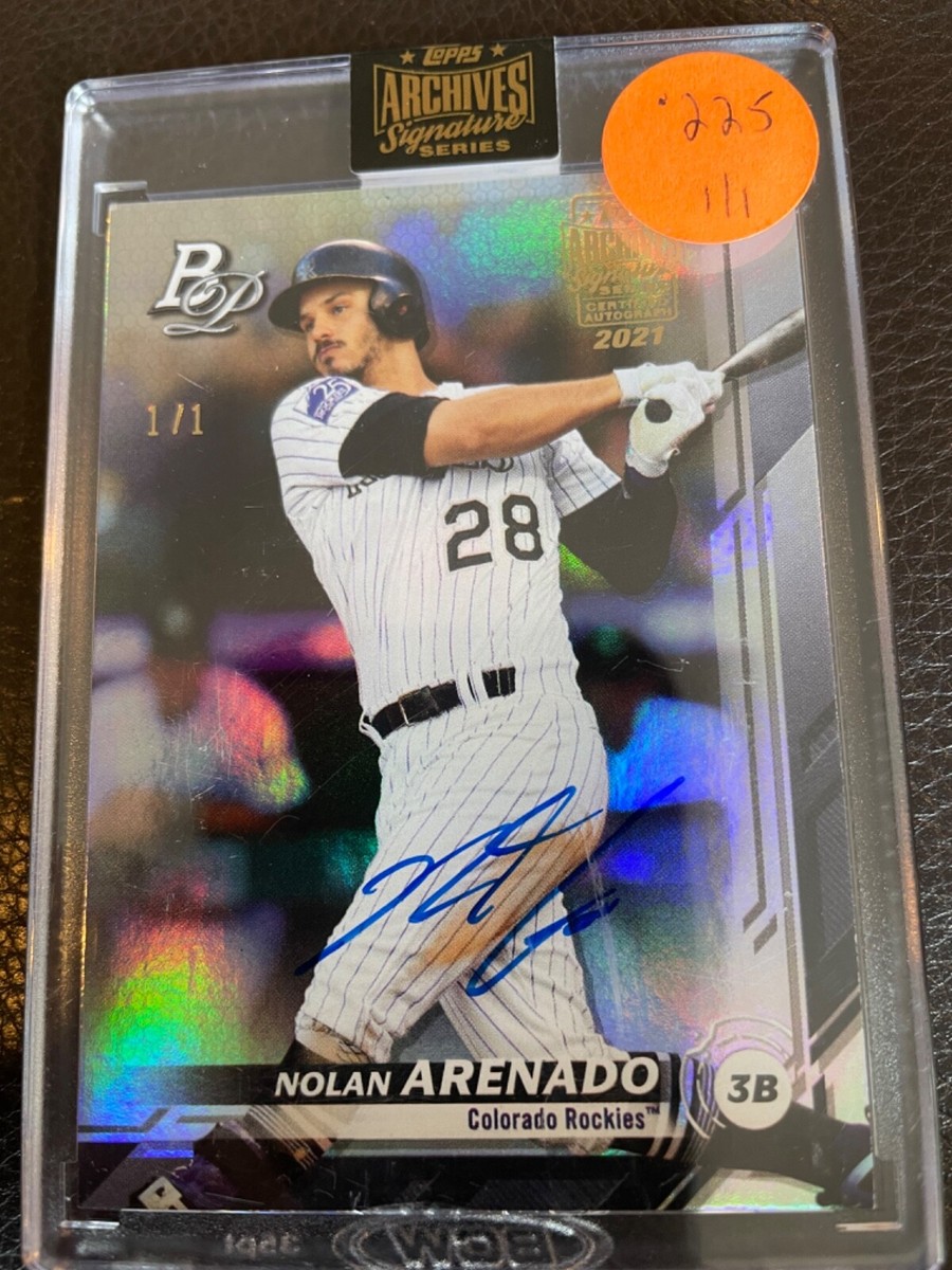 2021 Topps Archives Nolan Arenado Auto 1/1 Colorado Rockies | eBay