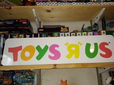 Toys R Us Aluminium Sign 6"x24" Big! Retail display, TRU PROMO | eBay