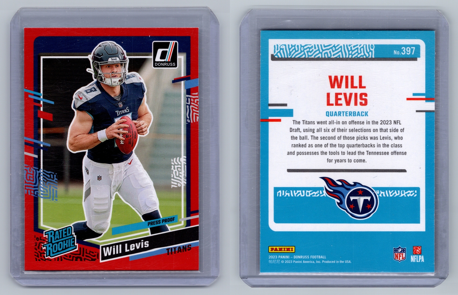 2023 Donruss #397 Will Levis Press Proof Red
