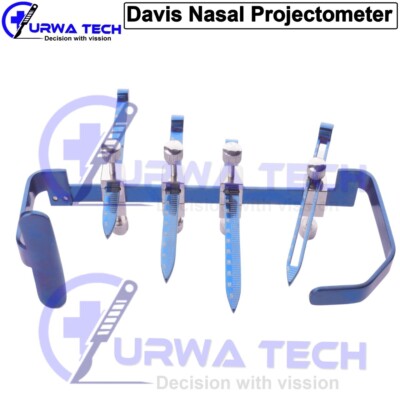 Projectomètre Nasal Davis - Instrument De Mesure Pour Rhinoplastie/chirurgie Plastique, Neuf Sous Blister