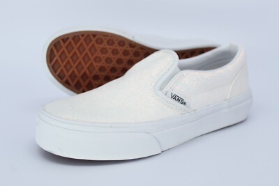 VANS KIDS SHOES CLASSIC SLIP-ON SNEAKER KS 13 EUR 30,5 GLITTER WHITE