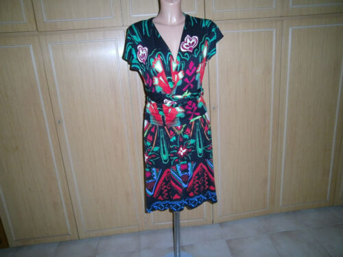 Tolles,bequemes- Desigual-Kleid in schwarz-bunt in M Maße achten Viscose