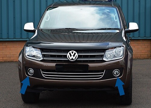 2x Front Bumper Driving Fog Spot Light Grille Panel For 2010-16 VW Amarok Truck - Picture 8 of 10