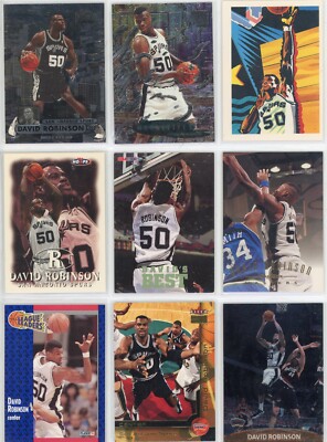 David Robinson, San Antonio Spurs, HOF,  9 Cards, Ungraded,  Free Shipping!