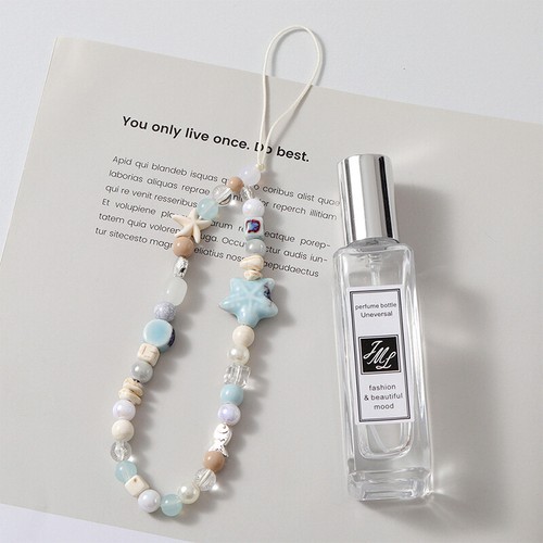 Phone Charm Beaded Phone Strap Beach Starfish Handmade Smartphone LanyaGL - Zdjęcie 3 z 8