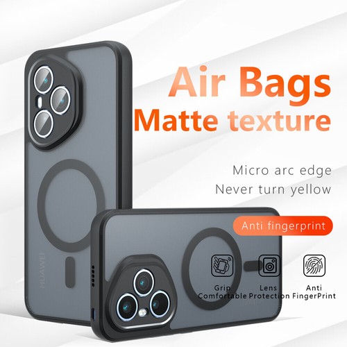 For Honor 400 Pro, Shockproof 4 Airbags Case Magnetic Matte Acrylic Shell Cover - Picture 3 of 12