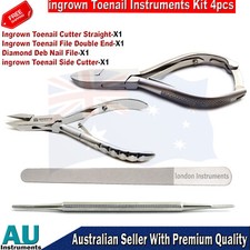 4pcs Manicure Nail Cutter Podiatry Diamond Deb Files Toenail Beauty Instruments
