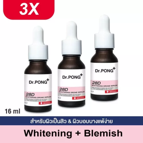3X Dr.PONG 28D whitening drone serum reduces dark spots Niacinamide Vit C...
