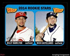 2014 Topps Heritage Black Border #243 Nick Castellanos, Billy Hamilton ROOKIE RC