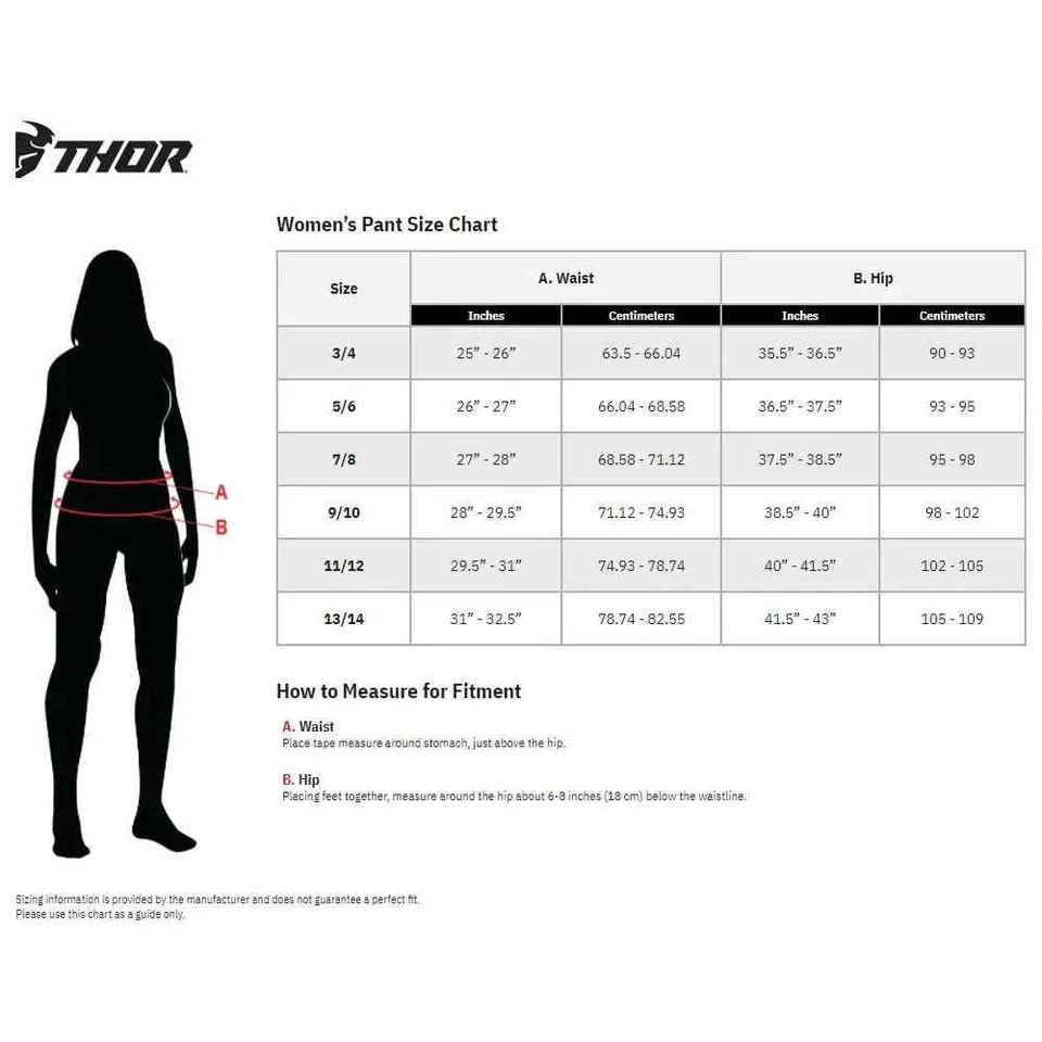 THOR Prime Blaze Frauen Damen Women Motocross Hose Crosshose MX schwarz midnight - Bild 3 von 3