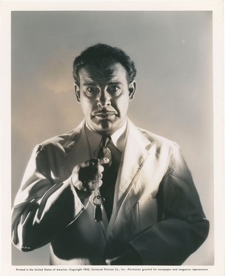 Ramsay Ames Lon Chaney Jr. CALLING DR DEATH Two original photographs #164451